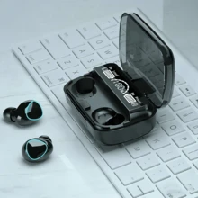 Auriculares Bluetooth M10 con pantalla digital LED, sonido estéreo HiFi, auriculares inalámbricos para música y juegos - Negro - Ver 8