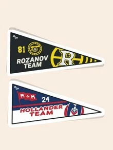 Heated Rivalry Inspired Hockey Team Stickers - Montreal Metros & Boston Pennant Decals, Bookish Gifts For Romance Readers, Waterproof Vinyl - Multicolor - View 1