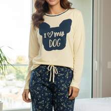 Women's Long Blogger Pajama Set - Warm, Soft Touch, Maximum Comfort For Sleeping In Cold Weather - Yellow - View 6