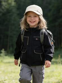 1pc Kids Baseball Cap, Solid Color Sun Protection Sports Cap Suitable For Boys And Girls Outdoor Activities, Summer - 1PC - View 1