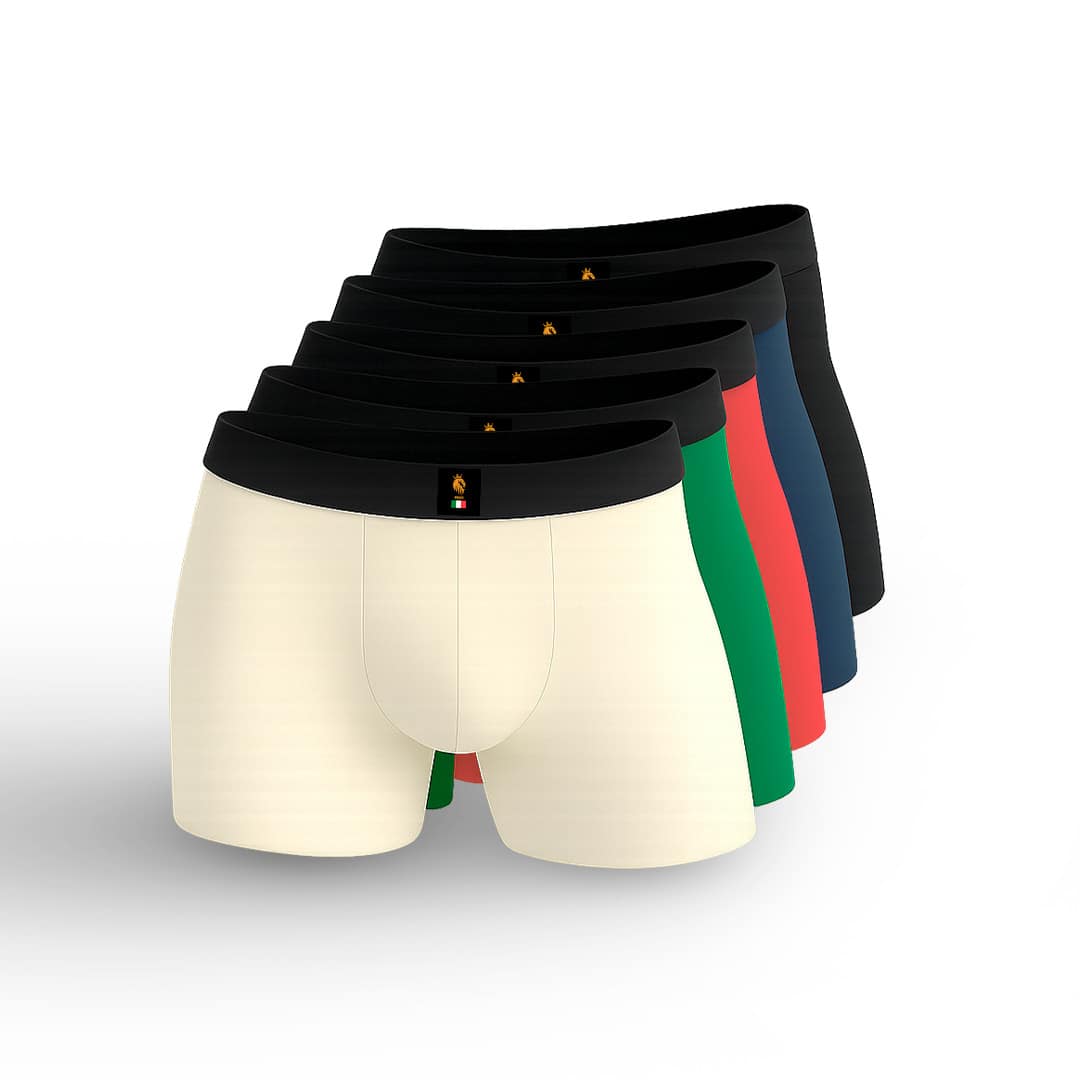 5-Pack Adult Basic Boxer Briefs - New Release With 100% Cotton Lining, Premium Microfiber Briefs - 彩色 - 查看 1