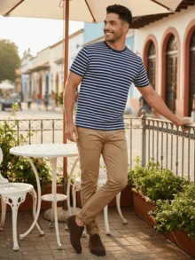 K&K FASHION Men T-Shirts - Azul Marino - Ver 3