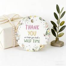 10/50/100Pcs The Thank-You Card Label With The Theme Of "Wild Time" Is Very Suitable For Use As A Party Gift Or Gift Packaging Label - Multicolor - View 6