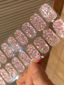 20 miếng dán móng tay gel bán khô (kiểu Pháp cổ điển - L) màu trắng, đầu móng kiểu Pháp, miếng dán móng tay gel chất lượng salon cần đèn UV, móng bền lâu. - Nhiều màu - Xem 6