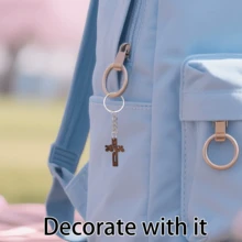 36pcs Jesus Cross Keychain Set, Wooden Jesus Letter Cross Keychain, Birthday Festival Baptism Party Gathering Gift, Gift Bag Set Souvenirs, Suitable For Wedding, Easter, Christmas, Holiday Gifts - Multicolor - View 7