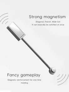 SAUA 1pc Strong Dual-Ended Magnet For 3D Cat Eye Gel Nail Polish, Multi-Functional Nail Gel Magnetic Stick - Grey - View 5