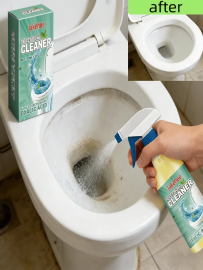 jakehoe 厕所清洁剂 - 家用清洁，适用于去除浴室和厕所的污渍、油脂、水渍和水垢。令光滑表面焕然一新。清洁并去除厕所异味，提亮并清新家居环境。节日馈赠亲友的绝佳之选。