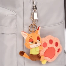 Miniso Disney Zootopia Hugging Series Pendant, Judy Hopps And Nick Wilde Plush Keychain, Cute Rabbit And Fox Plush Backpack Charm Pendant - Multicolor - View 4