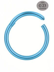 CIZME 1pc G23 Titanium Hinged Segment Ring, Titanium Nose Ring 20G 16G 14G, Diameter 5mm To 12mm, Suitable For Cartilage, Helix, Tragus, Inner Conch, Rook And Septum Piercing, Body Piercing Jewelry - Titanium Hinged - View 58