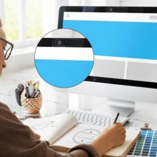 Protetor de Tela de Privacidade para Laptop e Smartphone, Capa Deslizante Ultrafina para Câmera, Adequado para Computadores, Tablets, Telefones, Escudo de Segurança em ABS, NQDZ - Multicolorido - Visão 12