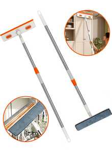 一套窗户刮水器和擦洗器 - 多用途塑料刷毛，不锈钢手柄，多功能玻璃和地板清洁器，适用于家庭和户外，是客厅、卧室、浴室的理想之选 - 完美的节日礼物 - 彩色 - 查看 14
