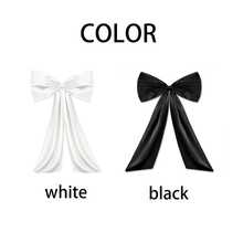 个性化大型汽车蝴蝶结 - 可定制文字的婚礼车装饰，优雅白色缎面新娘车前蝴蝶结，可定制字母的婚礼告别配饰，适用于经典和现代车型，永恒的爱 - 彩色 - 查看 8