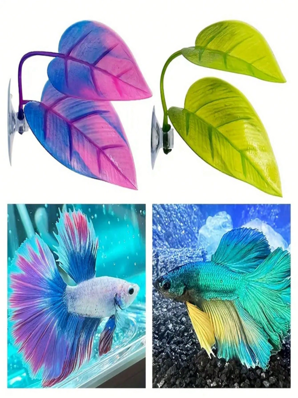 1 Set Of Aquarium Pet Products Decoration Simulation Aquarium Landscape Artificial Simulation Betta Fish Leaves Rest Leaves Spawning Leaves