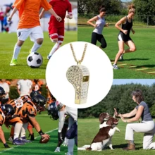 Elegancki naszyjnik z gwizdkiem, pozłacany, modny naszyjnik z gwizdkiem, gwizdek survivalowy, metalowy gwizdek sędziowski, wieszak na bagaż, gwizdek ratunkowy i gwizdek sędziowski, elegancki naszyjnik dla mężczyzn i kobiet, akcesoria dla organizatorów imprez, utrzymanie porządku, odpowiedni na zajęcia na świeżym powietrzu, akcesoria kempingowe, akcesoria sportowe, artykuły szkolne, prezenty, piesze wycieczki, trekking, podróże, przygody, prezenty dla mężczyzn, prezenty dla kobiet, prezenty na imprezę - Jeden rozmiar pasuje do wszystkich - Zobacz 7