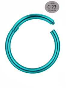 CIZME 1pc G23 Titanium Hinged Segment Ring, Titanium Nose Ring 20G 16G 14G, Diameter 5mm To 12mm, Suitable For Cartilage, Helix, Tragus, Inner Conch, Rook And Septum Piercing, Body Piercing Jewelry - Titanium Hinged - View 86