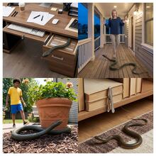 带绳夹的恶作剧蛇，高尔夫球蛇恶作剧，夹式恶作剧蛇，橡胶蛇，带绳恶作剧蛇，恶作剧蛇玩具，逼真橡胶蛇恶作剧玩具，蛇玩具 - 彩色 - 查看 10