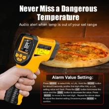 NJTY JD-10 Handheld Digital Infrared Thermometer, Non-Contact Laser Temperature Gun, -50°C To 800°C Industrial Temperature Tester, High Temperature Meter, ABS Material, Digital Display, Battery Powered, 0.1°C Accuracy, Batteries Not Included - Multicolor - View 8