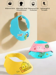 Leshuan Kids Waterproof Shampoo Cap, Ear Protection Bathing Hat For Infants And Toddlers - Blue - View 2