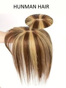 女士刘海发夹式假发，真人发丝，8x12网状底，30克，自然无痕轻盈，可增加发量以替换假发片 - S4/27 - 查看 5