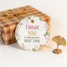 10/50/100Pcs The Thank-You Card Label With The Theme Of "Wild Time" Is Very Suitable For Use As A Party Gift Or Gift Packaging Label - Multicolor - View 4