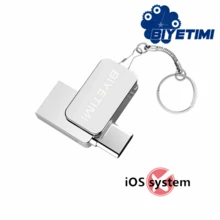 BIYETIMI 64GB High Speed USB Flash Drive, 32GB USB 2.0 Type-C OTG Metal Flash Drive, 128GB Mini USB Memory Stick - White - View 1