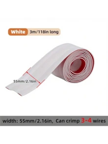 1 Roll 3 Meters X 5.5cm Self-Adhesive Floor Cable Protector, PVC Cable Concealer Raceway, Suitable For Floors, Walls, Desktops To Conceal And Protect Network Cables, Wear-Resistant Cable Management - Multicolor - View 3