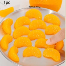 1 pieza Juguete de estrés con forma de naranja pelada, juguete de broma y diversión - Amarillo - Ver 12