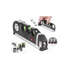 3-Bubble Laser Level, Measuring Tape, Horizontal And Vertical Cross Ruler, Multipurpose Laser Level, Standard Horizontal And Vertical Cross Laser Lines, 8-Foot Laser Line Measuring Tape, Standard And Metric Ruler, Adjusted Laser Level, Line Lasers - Black - View 1