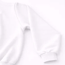 Men's Crew Neck Fleece Sweatshirt, Thick Winter Coat, Cotton - 白色 - 查看 7