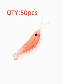 50pcs 3CM Soft Shrimp Fishing Lures, Soft Bait For Largemouth Bass, Freshwater Fishing Tackle Accessories - Multicolor - View 11