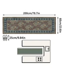 1 buah Karpet/Permadani/Keset Kamar Mandi/Keset Pintu/Permadani Panjang Bergaya Persia Vintage - Pola Bunga Klasik Bohemian Retro, Cocok untuk Kamar Mandi, Dapur, Pintu Masuk, Lorong, Samping Tempat Tidur, Ruang Tamu, Kamar Tidur, Lembut & Dapat Dicuci, Dekorasi Rumah - MultiWarna - View 15