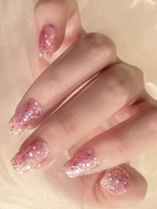 20 miếng dán móng tay gel bán khô (kiểu Pháp cổ điển - L) màu trắng, đầu móng kiểu Pháp, miếng dán móng tay gel chất lượng salon cần đèn UV, móng bền lâu. - Nhiều màu - Xem 4