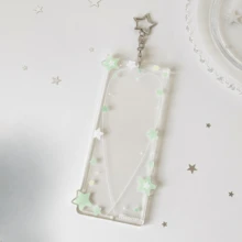 彩色星形亚克力四格卡套，透明照片卡保护套，适用于偶像卡片，四格照片套，适合追星收藏和日常使用，返校季必备 - 四格星星卡套 - 查看 10