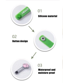 可爱硅胶卡通猫爪线缆整理器绕线器耳机数据线充电器线缆便携式收纳整理器妇女节礼物 - 彩色 - 查看 6