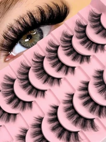 Hinarin 10对D型卷翘假睫毛，打造浓密蓬松的妆容，防水防汗，适合所有爱美人士。 - 濃密款 - 查看 2