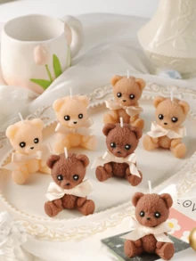 手工打造的高端逼真泰迪熊造型香氛蜡烛礼品，便携式迷人香氛蜡烛，适用于家居、商业场所、装饰、餐厅、酒店、客厅、卧室等场所，营造氛围，浪漫晚餐、婚礼装饰、派对和家居装饰烛台。 - A - 查看 8