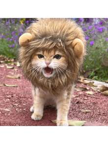 Pet Cat Dog Lion Wig Headpiece Rabbit Ear Funny Headband Costume Accessories For Halloween Dress Up - Multicolor - View 3