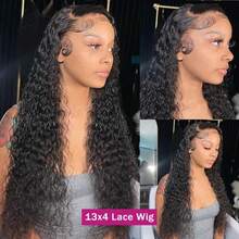 bling hair 42 Inch Pre Plucked 13x6 Jerry Curly Lace Front Human Hair Wigs Wear And Go Deep Wave Human Hair Lace Front Glueless Wigs Human Hair For Women 200% Density Deep Curly Lace Front Wigs Human Hair Pre Plucked With Baby Hair 13x6 13x4 4x4 Lace Front Wigs Human Hair Wigs Everyday Party Use Needed Long Black Wig Versatile Hairpiece Sleek Hairstyle Realistic Hairpiece Beauty Accessory Beginner Friendly For Sports, Vacation, Halloween, Christmas, Festivals, Proms, Outdoor, Cosplay, Campus, School, Beach, Wedding, Camping, Holiday, Summer Outfits, Charming, Elegant, Casual, Y2K Fashion, SS25 Styles, For Daily Use - Natural Black - Xem 4