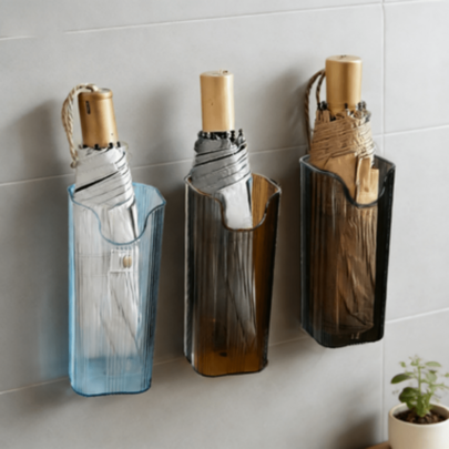 1 Piece Home Goods Umbrella Storage Box Multifunctional Box Transparent Simple Luxury Storage Box Wall-Mounted Without Drilling