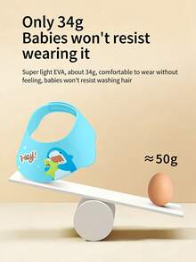 Leshuan Kids Waterproof Shampoo Cap, Ear Protection Bathing Hat For Infants And Toddlers - Blue - View 4