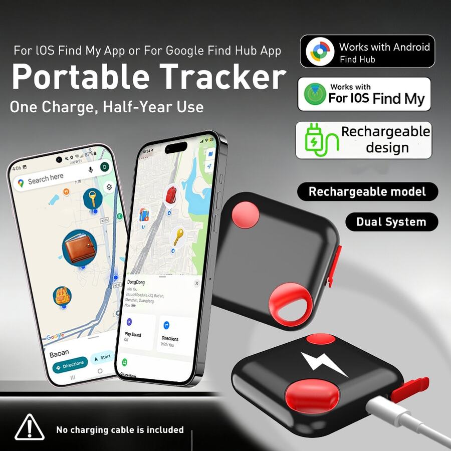 RSH Thẻ định vị thông minh chống rối dây, hệ thống kép mới, thẻ theo dõi không dây, pin sạc USB-C, thiết bị định vị chống mất, tương thích với ứng dụng Tìm đồ của và Find Hub (cho Android), thẻ tìm đồ thông minh cho hành lý, chìa khóa, ví, có chức năng nhắc nhở khi bị mất, quà tặng mùa xuân. - Nhiều màu - Xem 1