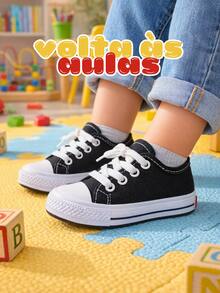 Tênis Infantil Star Cano Baixo Menino Menina Confortavel Tradicional Macio Promoção - Preto Branco - Visão 4