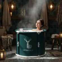 1pc Portable Foldable Bathtub - Standalone Soaking Tub, Suitable For Small Spaces, Odorless, Easy To Store. An Ideal Choice For Travel And Holiday Gifts. - Multicolor - View 1