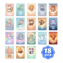 18Pcs Animal Virtue Inspirational Cards Set - "Octopus: Multitask With Grace", "Panda: Balance Is Key" Inspirational Quotes, For Vision Board, Journal & Gift For Mindful Teens - Multicolor - View 4