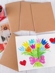 5.1 X 3.5 Inch Kraft Paper Notebook, 22 Pages, Blank Pages, Suitable For Sketching, Travel Journals And Office Supplies, Single Or 5-Pack Available, Back To School Season - Multicolor - View 5