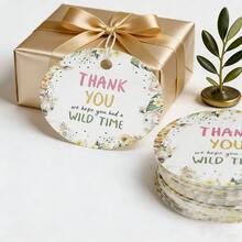 10/50/100Pcs The Thank-You Card Label With The Theme Of "Wild Time" Is Very Suitable For Use As A Party Gift Or Gift Packaging Label - Multicolor - View 10
