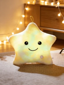 星形毛绒枕头，LED夜灯发光枕头毛绒玩具，儿童礼物，装饰品，适合男孩、女孩，生日派对，礼物装饰，可爱毛绒玩具，节日生日礼物，复活节篮子填充物，生日惊喜礼物，圣诞节装饰，生日圣诞节复活节礼物，送给女孩的礼物，儿童礼物，儿童玩偶，儿童节礼物，生日礼物，派对礼品 - 彩色 - 查看 3