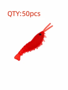 50pcs 3CM Soft Shrimp Fishing Lures, Soft Bait For Largemouth Bass, Freshwater Fishing Tackle Accessories - Multicolor - View 14