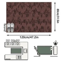 1pc Floor Mat/Rug (Rug, Carpet, Area Rug, Bath Mat, Bath Rug, Door Mat, Runners, Runner Rug), European Vintage - Aesthetic Floral Stripe Plant Elements - Hallway Runner Carpet, Bathroom, Kitchen, Entrance, Doorway, Corridor, Bedside, Living Room, Bedroom Etc.) + All Season Soft Washable Rug, Home Decor - Multicolor - View 16