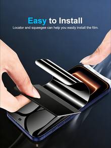 NNBILI 5片装防窥水凝胶膜屏幕保护膜 - 无气泡、全覆盖、高透明度、防刮花、防偷窥、易于安装、兼容手机壳，适用于 17 Pro Max/17/16/15/14/13/12/11/Xs Max/X/Xr/Pro Max/Pro/Air/E/Plus/Mini等机型，非玻璃材质，是日常、办公、居家使用的理想之选。这款手机屏幕保护膜防水、防震、防摔、防刮花，是保护手机隐私的必备良品。 - 黑色 - 查看 8